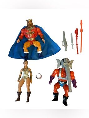 Vintage He-Man Masters of the Universe Action Figures King Randor Teela Snout